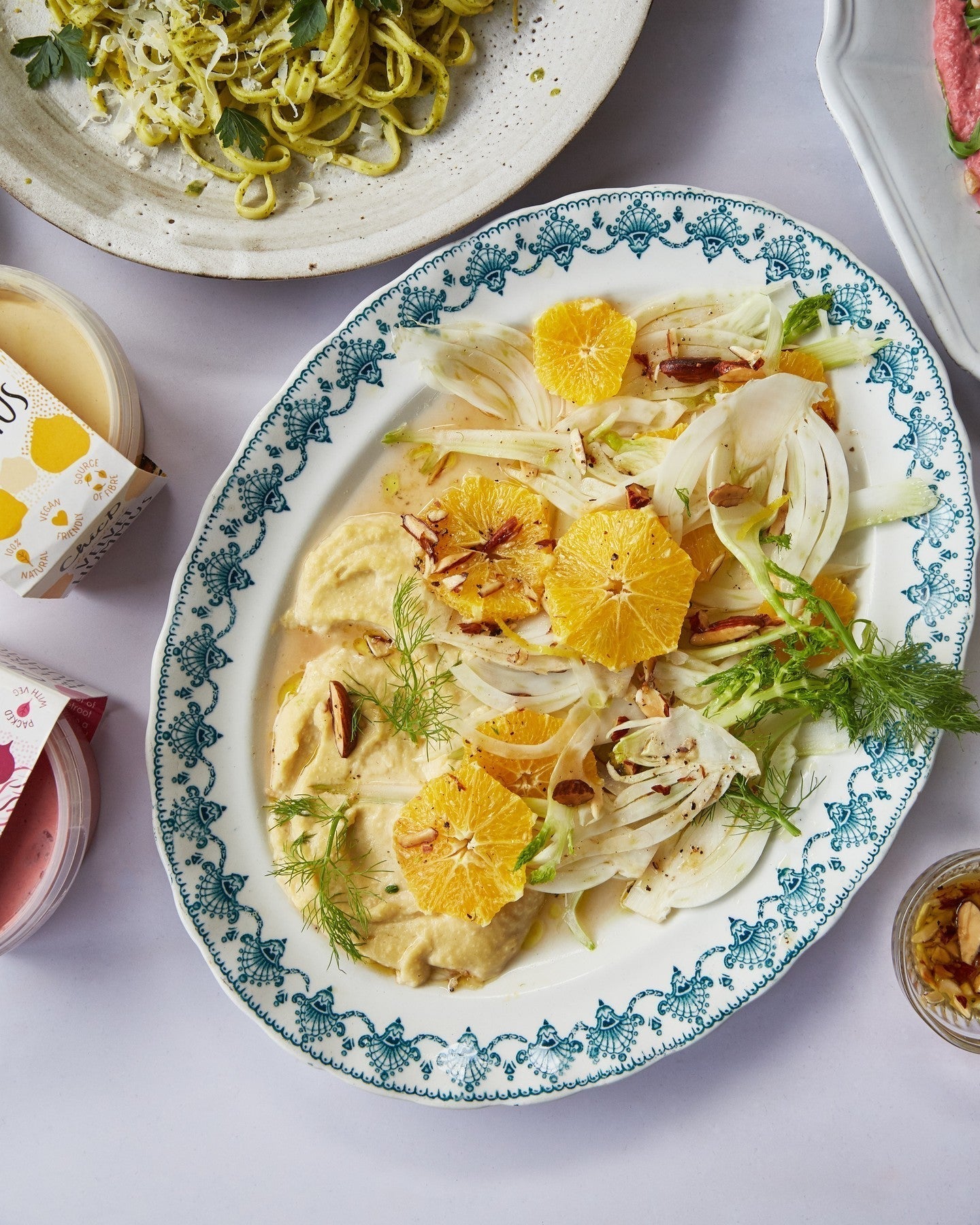 Spring Fennel and Orange Salad with Velvet Hummus
