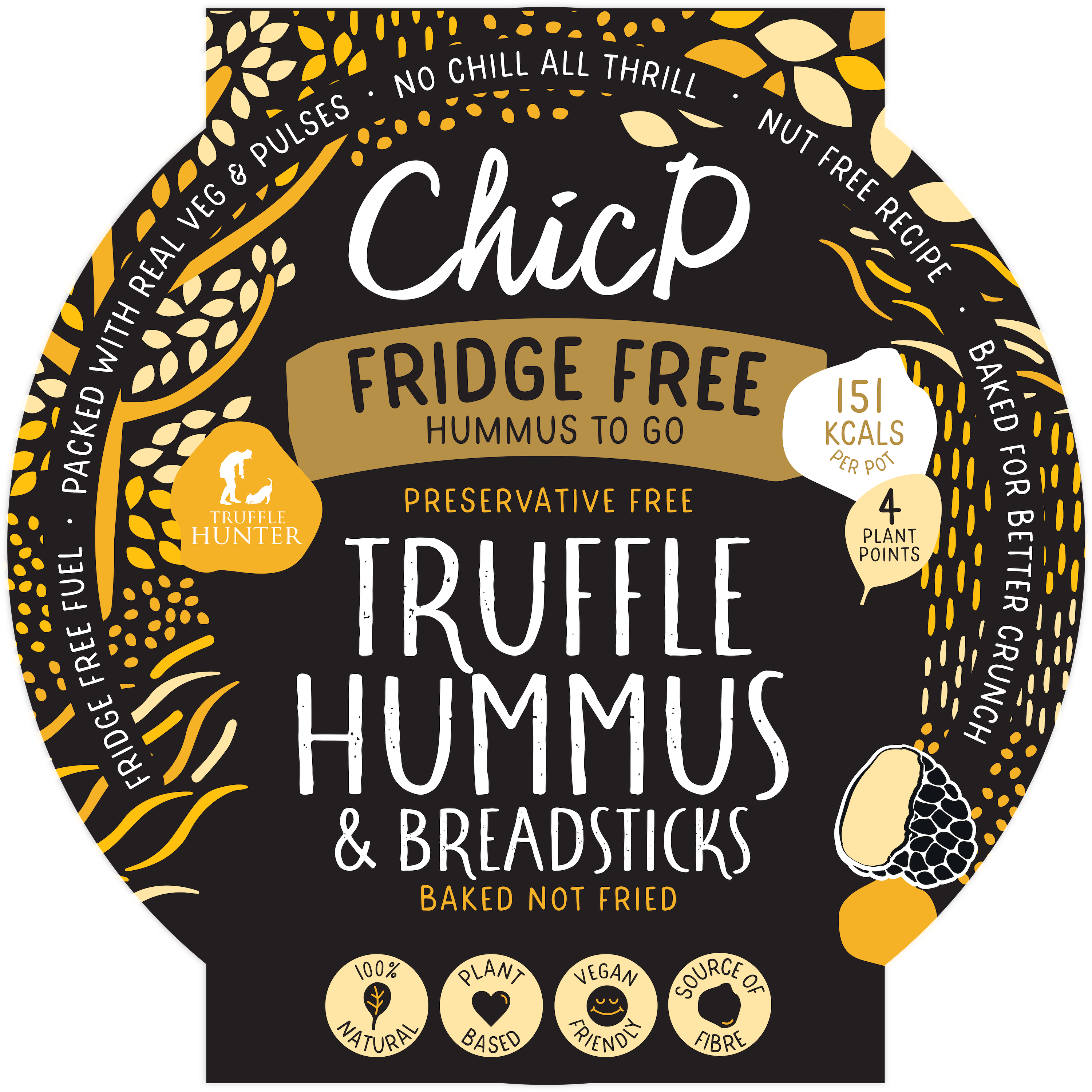 Truffle Hummus Fridge-less Snack Pot | ChicP