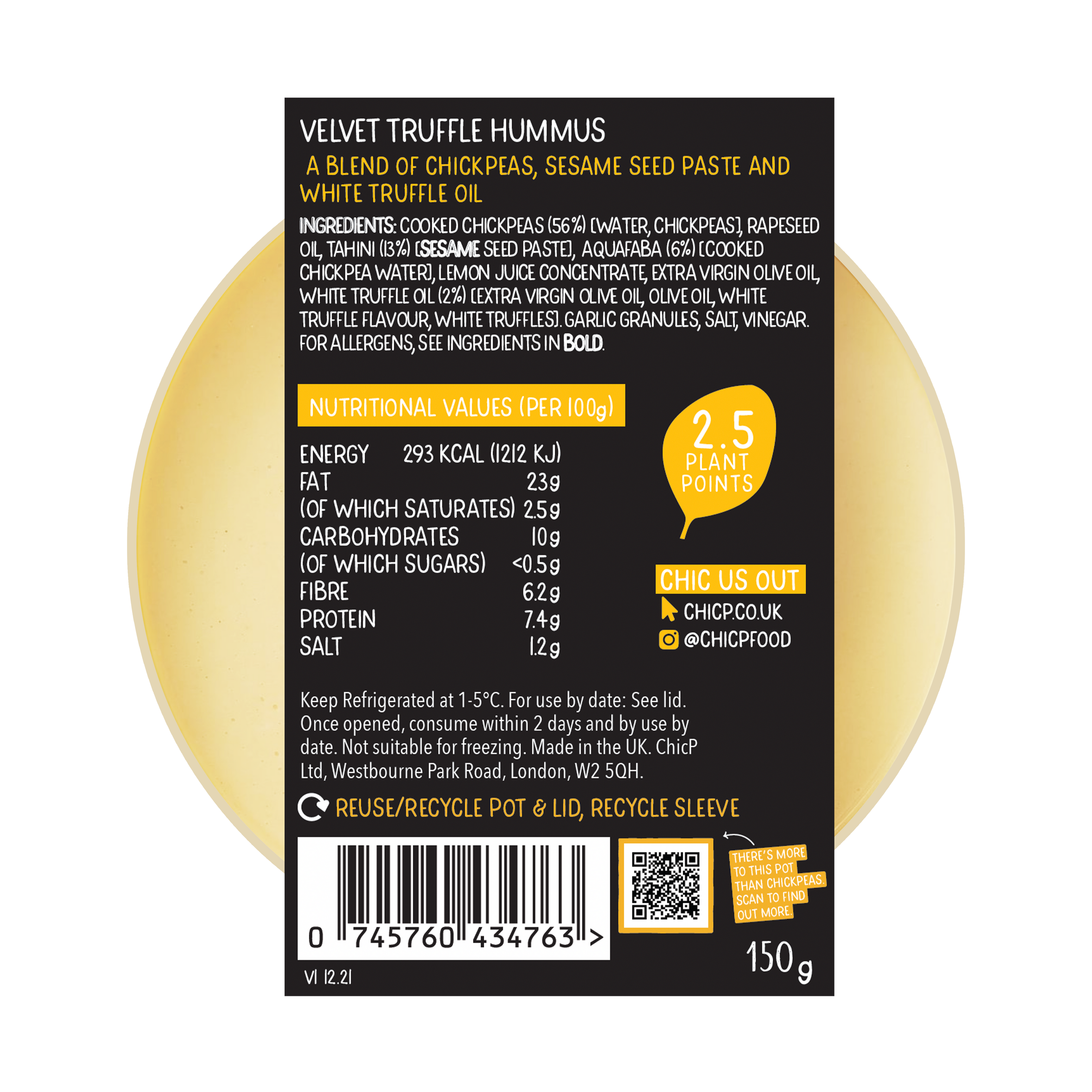 Rich & Indulgent - ChicP Truffle Hummus