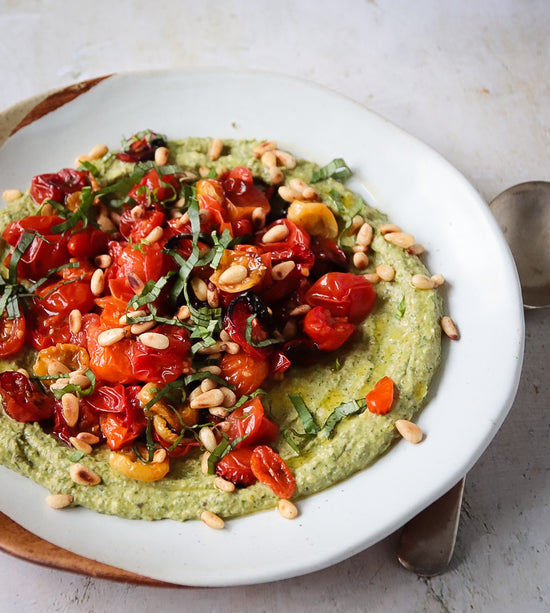 Vegetarian lunch made with ChicP hummus