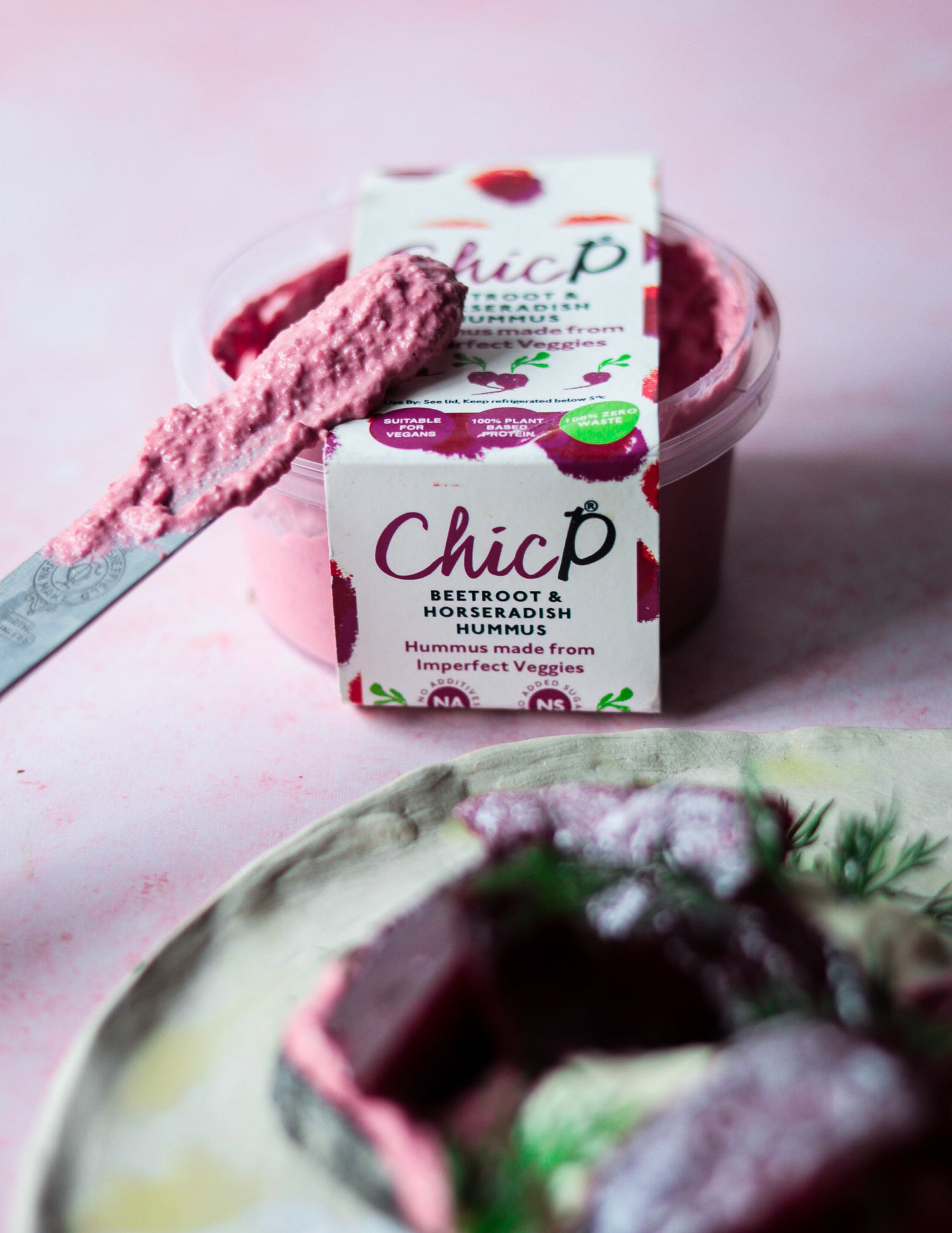 ChicP Beetroot and Horseradish hummus