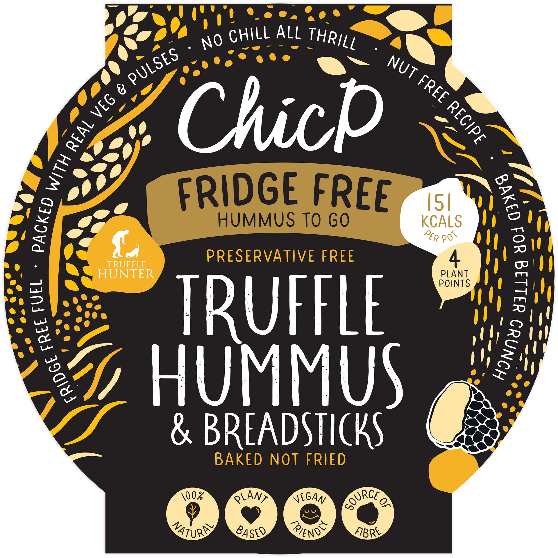 趣味 PERMANENT FOOD No.3 Truffle Hummus Fridge-less Snack Pot | ChicP