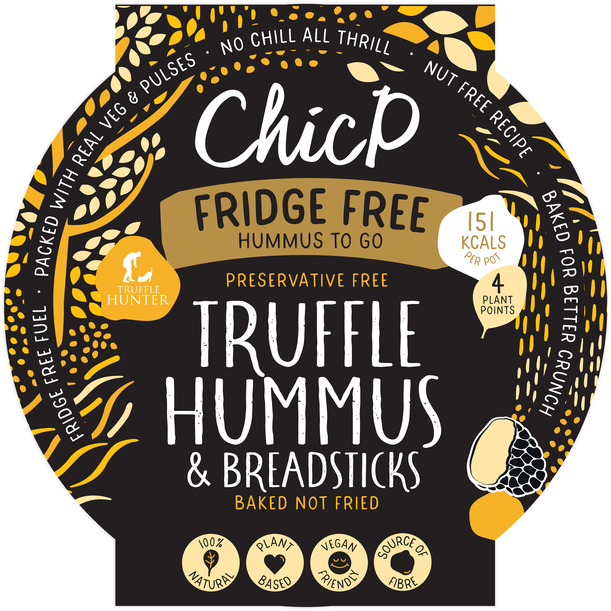 Truffle Fridgeless Hummus Snack Pot (12x Units)
