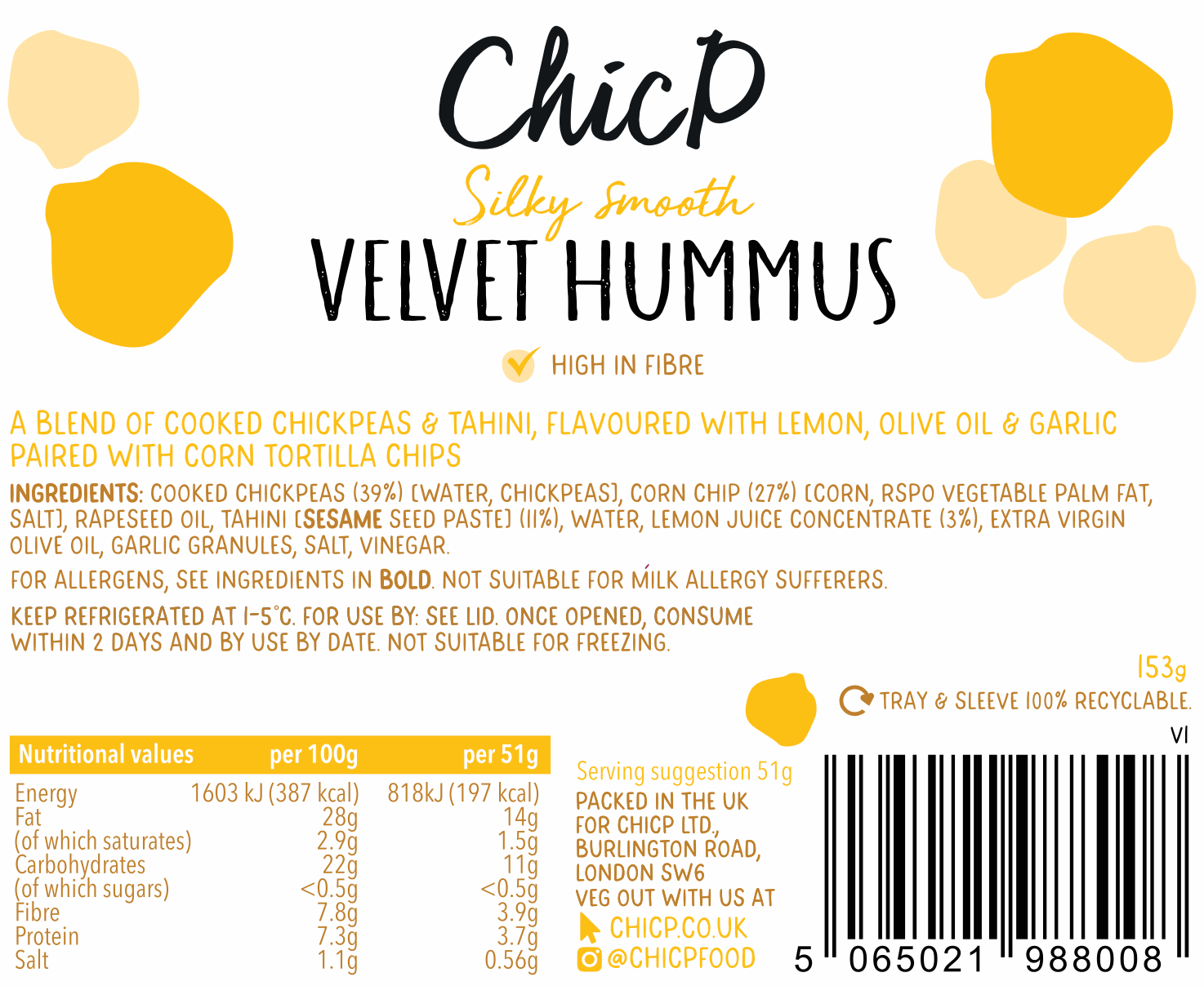 Velvet Hummus Snack Pack